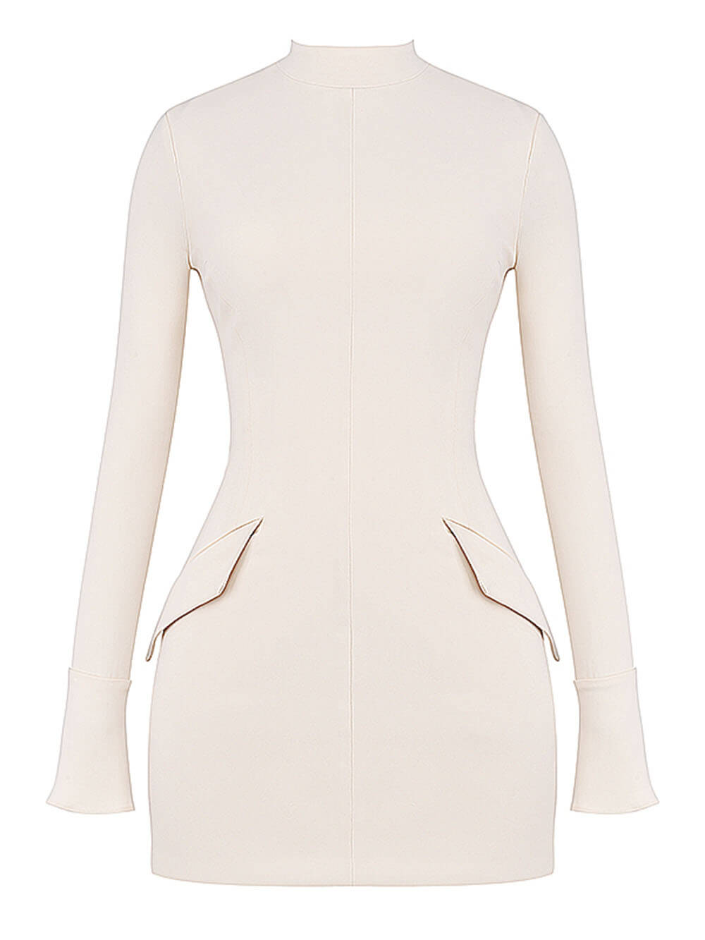 Vintage crème mini-jurk