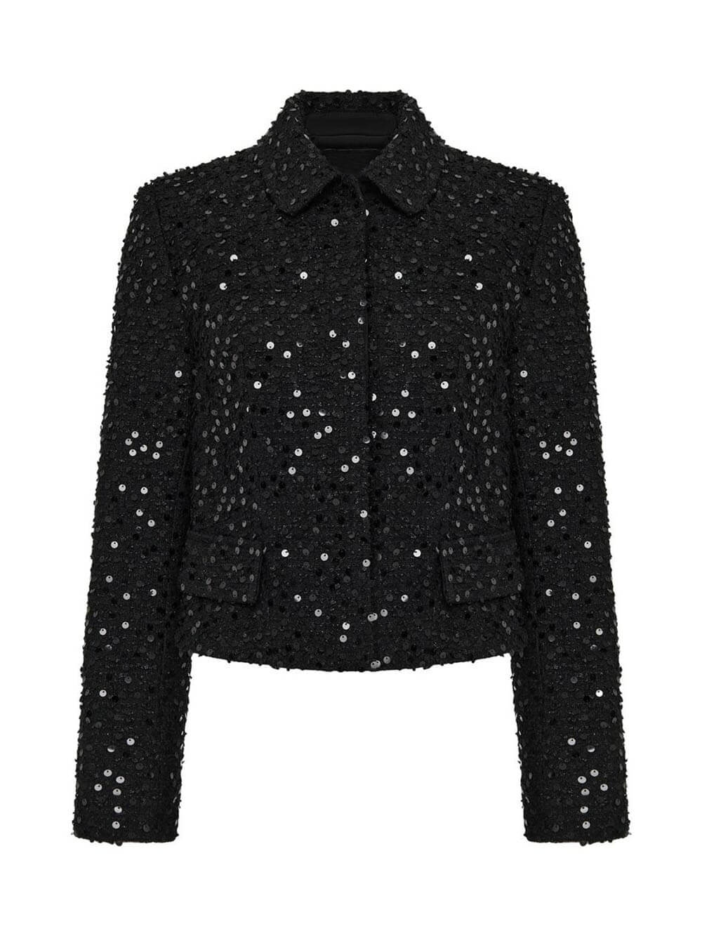 Retro Sequin Circle Cropped Jacket