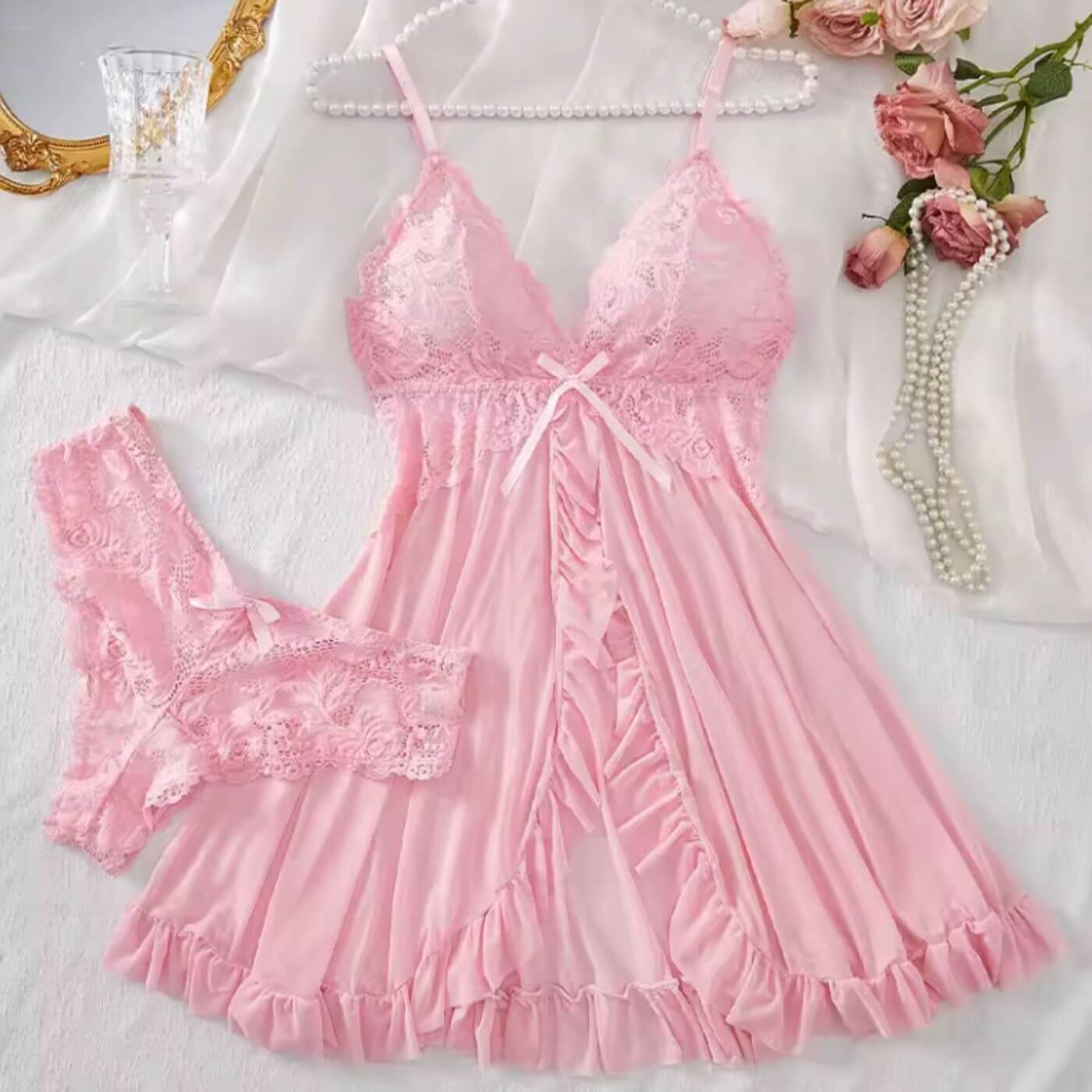 EMILIA | Verleidelijke kanten lingerieset