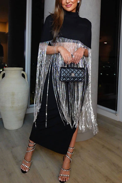 Fashion Tassel Patchwork Loose Party Top
