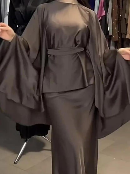 Fashionable Satin Slim-Fit Maxi Skirt