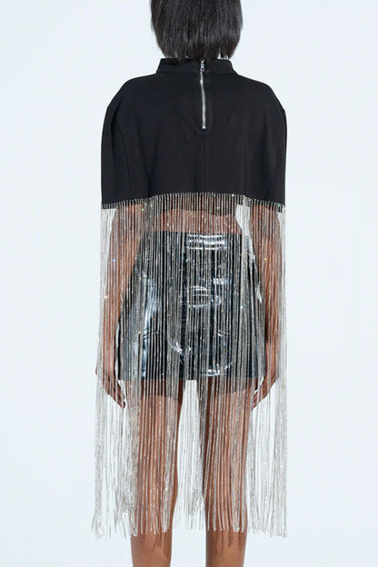 Fashion Tassel Patchwork Loose Party Top