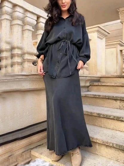 Fashion Casual Elastic Waist Mermaid Loose Skirt