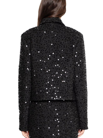 Retro Sequin Circle Cropped Jacket