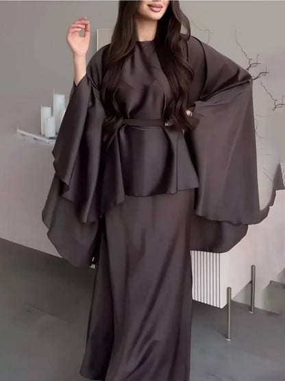 Fashionable Satin Slim-Fit Maxi Skirt