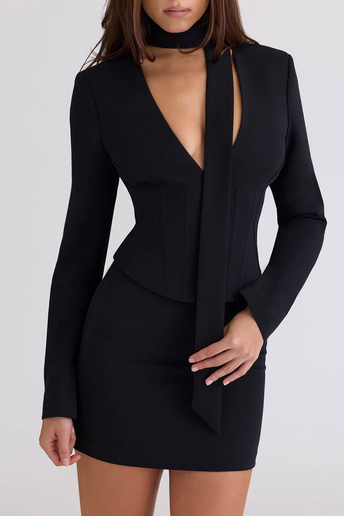 Elegant Sexy Crepe Shaping Mini Skirt