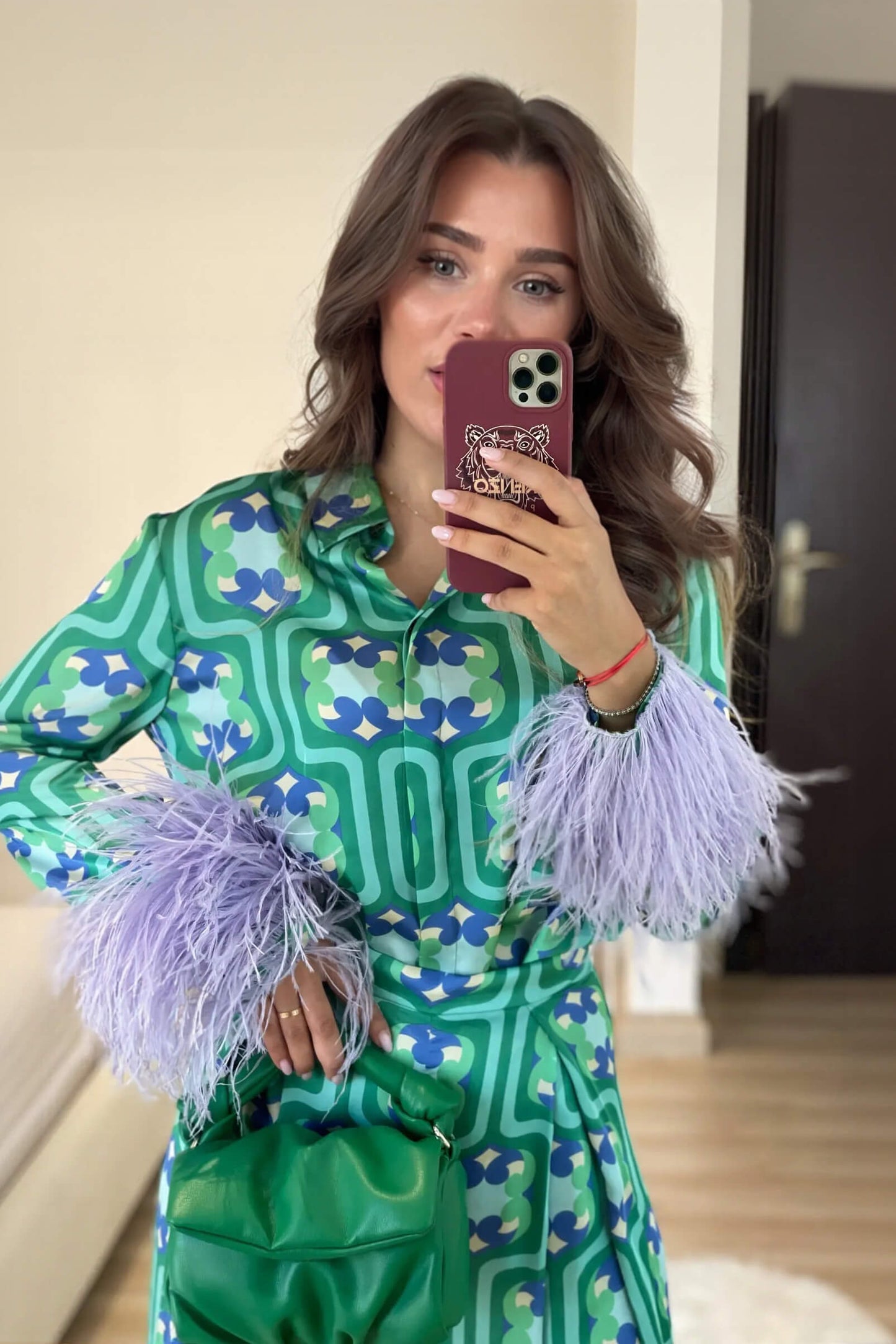 Fashionable Printed Wide-Leg Pants