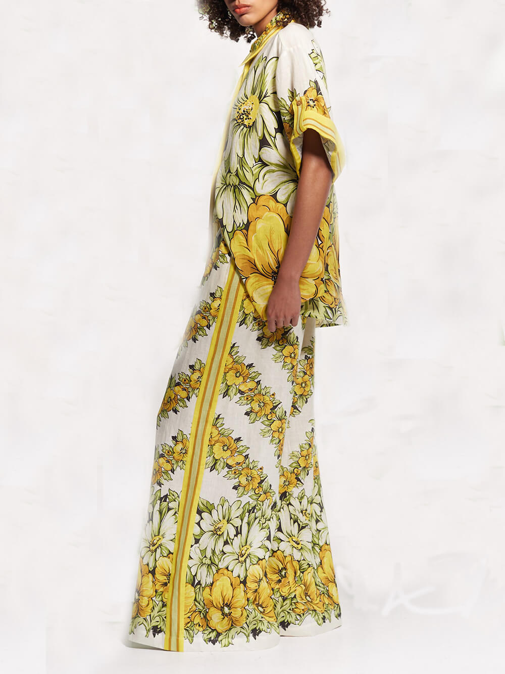 Klassiek zomers oversized overhemd met print