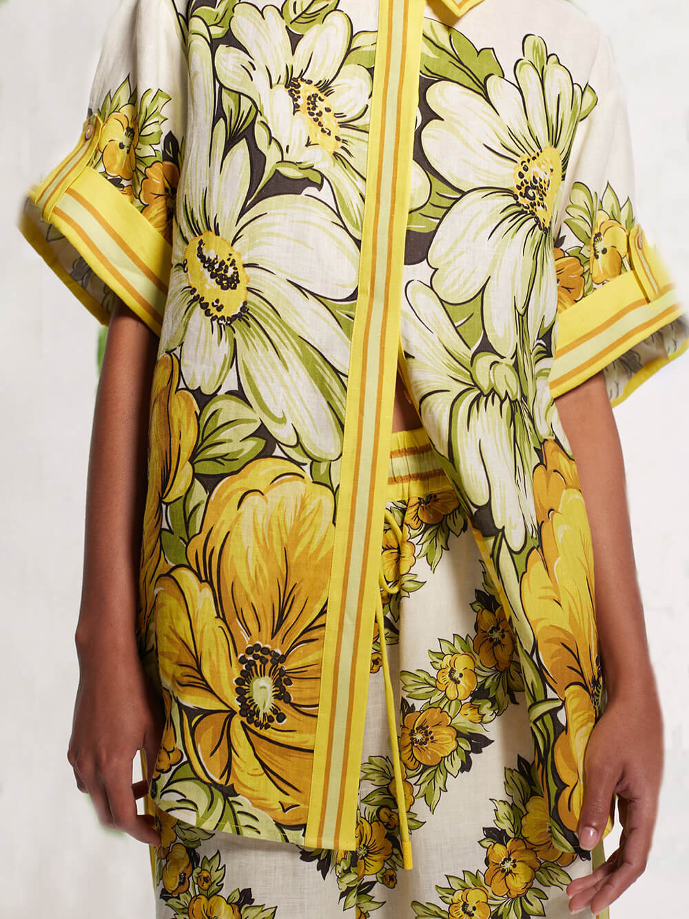 Klassiek zomers oversized overhemd met print