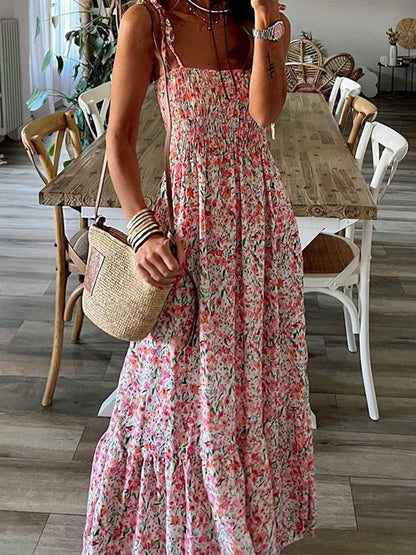 Boheemse bedrukte slipdress