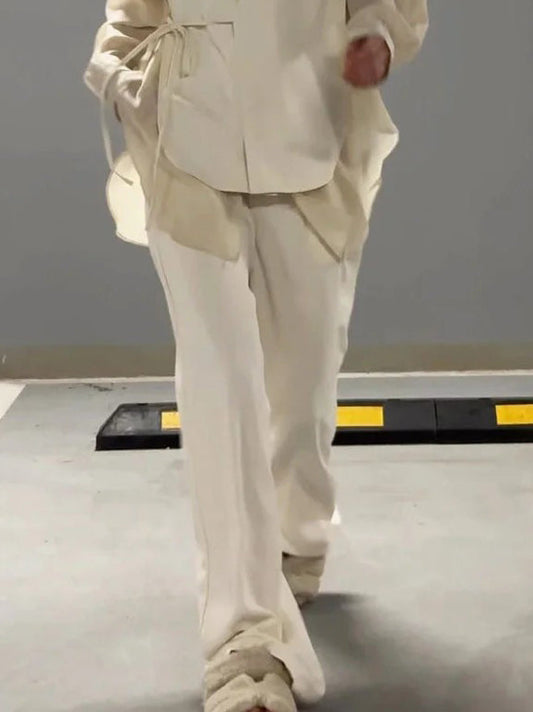 Exquisite High-waist Straight-leg Pants