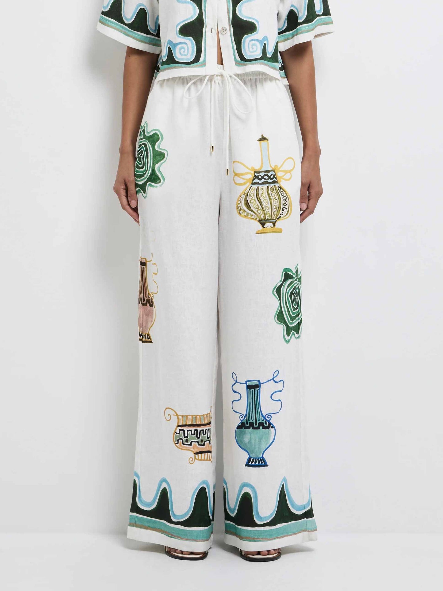 Exquisite Abstract Print Short Shirt