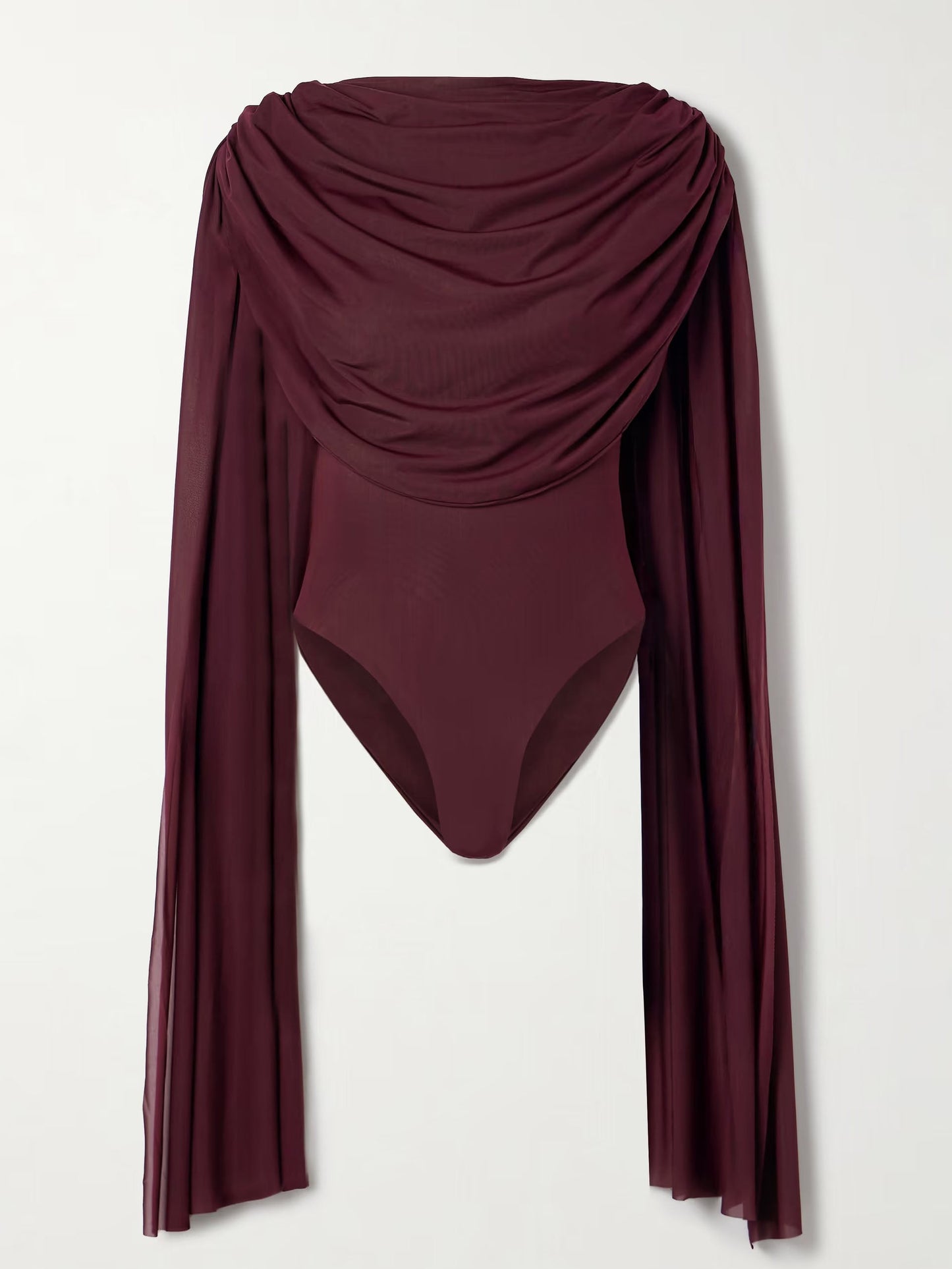 Elegant Draped Cape-Sleeve Top
