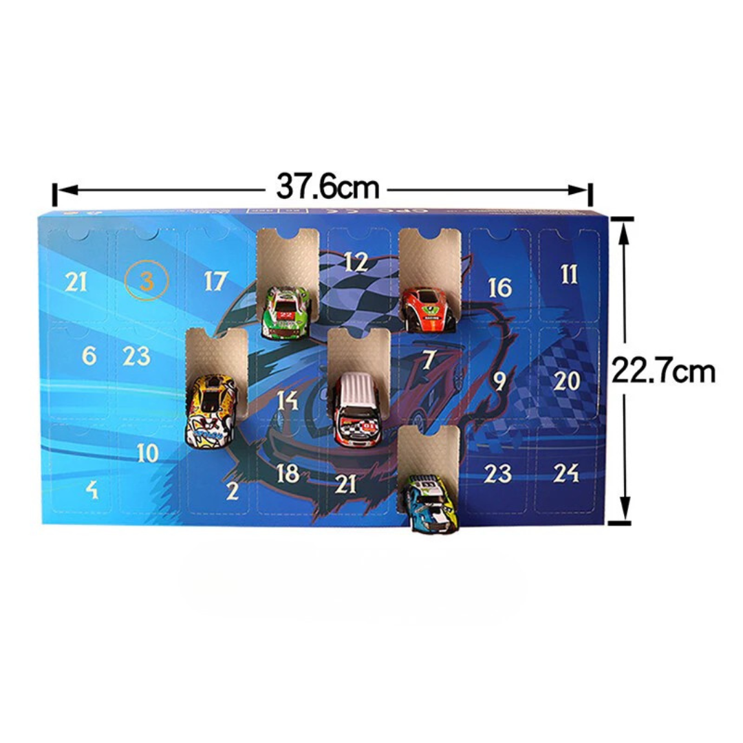 Speelgoedauto’s Adventkalender – Tel af tot kerst met 24 feestelijke verrassingen!