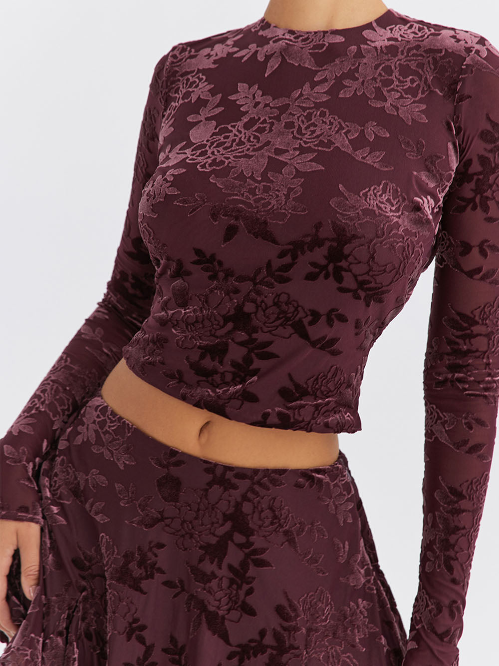 Prachtige romantische top met coltrui en bloemenprint