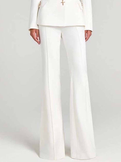 Fashion Casual High-Waist Pocket Trousers