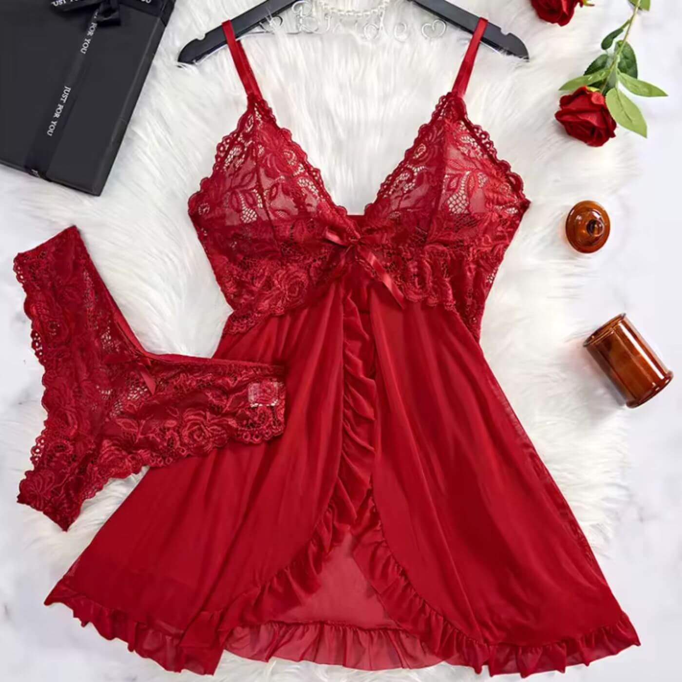 EMILIA | Verleidelijke kanten lingerieset