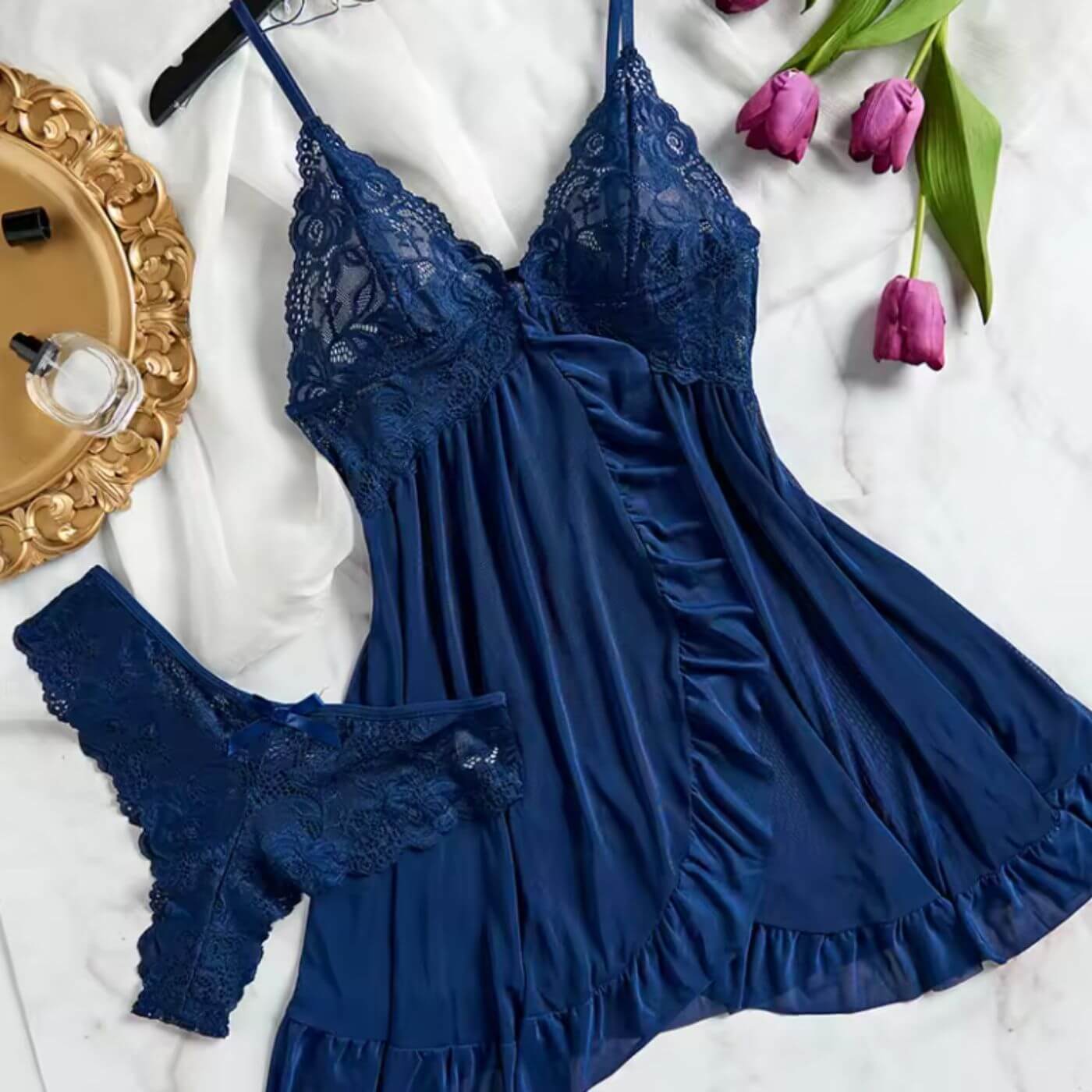 EMILIA | Verleidelijke kanten lingerieset