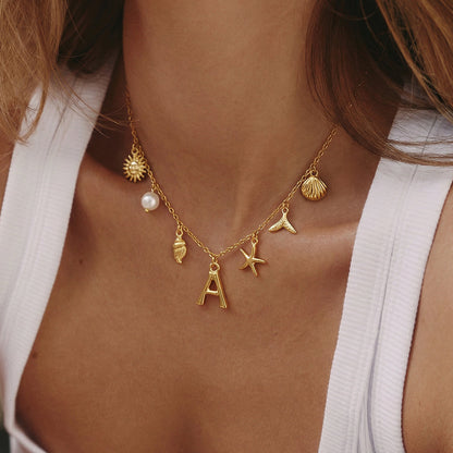 Ocean Letter Necklace