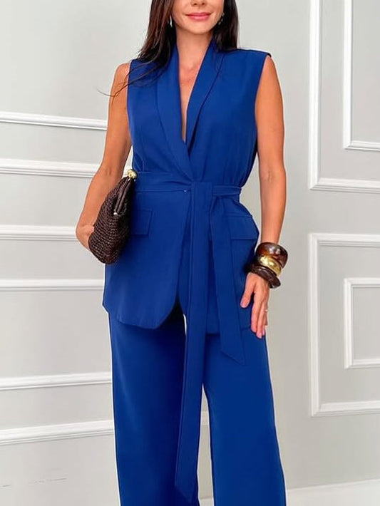 Elegant Classic V-neck Lace-up Suit Vest