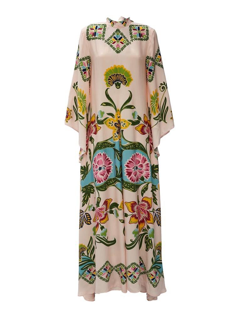 Prachtige vloeiende maxi-jurk met bloemenprint
