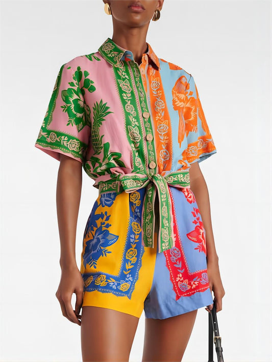 Saar | bloemenprint jumpsuit